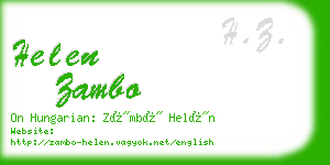 helen zambo business card